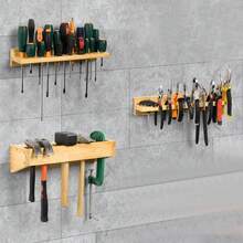 3x Wall Mounted Screwdriver Holder Storage Rack Wrench Workshop Tool Organizer - A - View 11