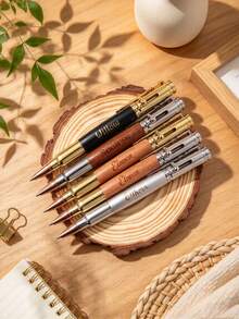 Custom Engraved Bullet Pen, Personalized Wooden Barrel Pen, New Police Officer Gift, Police Academy Graduation Gift, Military Gift - Multicolor - View 6