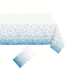4pcs Waterproof Disposable Easy-To-Lay Party Tablecloths, Polka Dot Disposable Rectangular Tablecloths, Suitable For Weddings, Family Gatherings, Holiday Parties, Dessert Tables, Banquet Events, Theme Parties, Restaurant Event Decor - Multiple Styles - View 10
