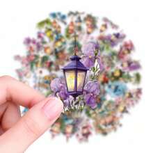 56pcs Fairy Tale Vintage Oil Lamp PET Stickers, Perfect For Scrapbooking, Journals, Laptops, Bumpers, Skateboards, Water Bottles, Computers, Phones And Other DIY Creative Graffiti Sticker Toys - Multicolor - View 7