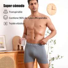 Pacote com 12 cuecas boxer masculinas, modelagem slim. Confeccionadas em peça única de náilon elástico e respirável, sem etiqueta. Macias ao toque e confortáveis para movimentos. - Multicolorido - Ver 2