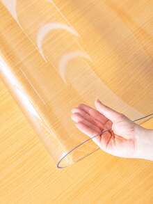 1 Piece Of Transparent PVC Stain Resistant Tablecloth, Anti-Slip, Anti-Stain, Anti-Oil, Suitable For Various Purposes Such As Dining Room, Living Room, Study Table Mat, Etc., Easy To Clean - Transparent - View 6