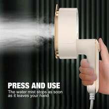 1 cái bàn là hơi nước du lịch 40W cầm tay di động, tay cầm xoay 180° và đế nhiệt gốm, máy là quần áo cầm tay, phù hợp du lịch toàn cầu, dùng tại nhà và ký túc xá trường học, phù hợp cho áo choàng đen Abaya, quà tặng lễ hội - Phích cắm Anh (220-240V) - Xem 4