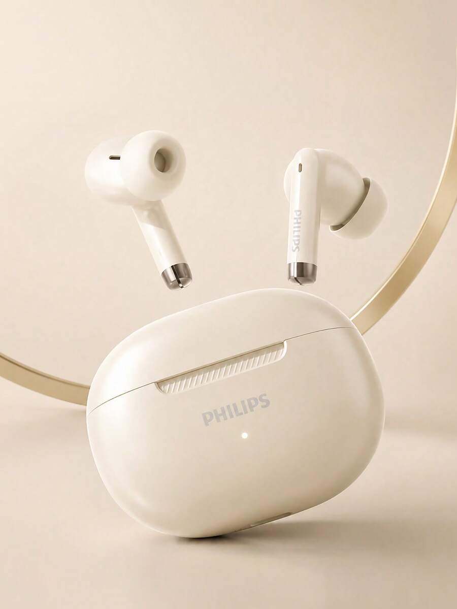 PHILIPS TAT2020 真無線耳機,20 小時續航充電盒,藍牙 6.0,13mm 動態低音驅動單體,雙麥克風清晰通話,觸控操作,入耳式藍牙耳機,適用於音樂、工作、旅行、通勤與日常使用 - 查看 1