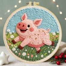 DIY Punch Needle Kit For Beginners – Includes Punch Needle, Yarn, Instructions, Hoop & Pre-Printed Fabric (Cute Little Animals). Creative Craft For Wall Decor Or Gifting. 2D Printed Punch Needle Starter Kit. 20x20cm (7.87x7.87in). - 20x20cm/7.87x7.87in - View 11