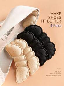 Heel Grip Pads For High Heels, Anti-Slip And Anti-Chafing Heel Cushions, Thickened Half-Size Inserts For Women's Shoes, Adjusts Shoes That Are One Size Too Large - A-thick Version + Thin Version - View 13