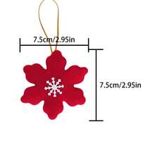 Felt Christmas Tree Hanging Ornament Set, Santa Claus Reindeer Snowman Snowflake Christmas Tree Candy Cane Pendants, Gold Rope Sequin Bow Christmas Tree Decorations, Holiday Home Decor, New Year Gift - Multicolor - View 11