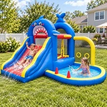 Kids Inflatable Bouncers - Blue - View 8