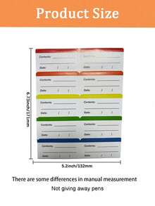 40/20/1pc Colorful Removable Freezer Food Storage Labels, Waterproof Food Labels, Kitchen Storage Date & Content Marking, Residue-Free Paper Labels, Suitable For Meals, Containers, Kitchen Essentials, Back To School, School Supplies - Multicolor - View 12