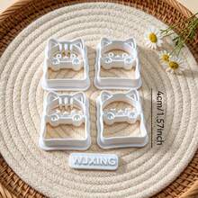 5pcs Pillow Cat Shape Clay Cutters, Kitten Embossing Molds, DIY Handmade Earring Pendant Jewelry Craft Supplies - 5pcs - View 10