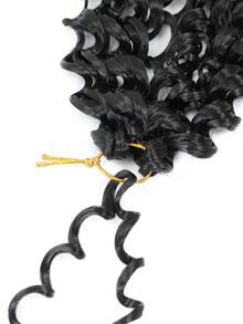 Bohemian Curly Crochet Hair 18/24 Inch 3 Packs, Water Wave Synthetic Crochet Braids Hair Extensions, Free Crochet Needle & Hair Rings, Halloween Party Hairstyle - Multicolor - View 5