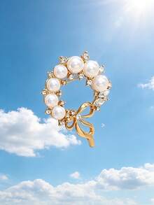 New Niche High-End Heart-Shaped Rhinestone & Pearl Vintage Alloy Anti-Exposure Versatile Exquisite Brooch Accessory - Brooch - View 3