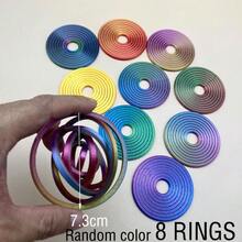 OBOVAY 6-Ring/7-Ring/8-Ring Nebula Ring, New Toy, Rotating Stress Relief Toy, Multi-Layer Rotating Structure Model, Desktop Stress Relief Decor, Creative Gift, Miniature Model Collection Toy, Creative And Interesting Small Gift, Suitable For Teenagers Stress Relief Toy, Suitable For Office Rotating Ring Stress Relief Toy, - Multicolor - View 16
