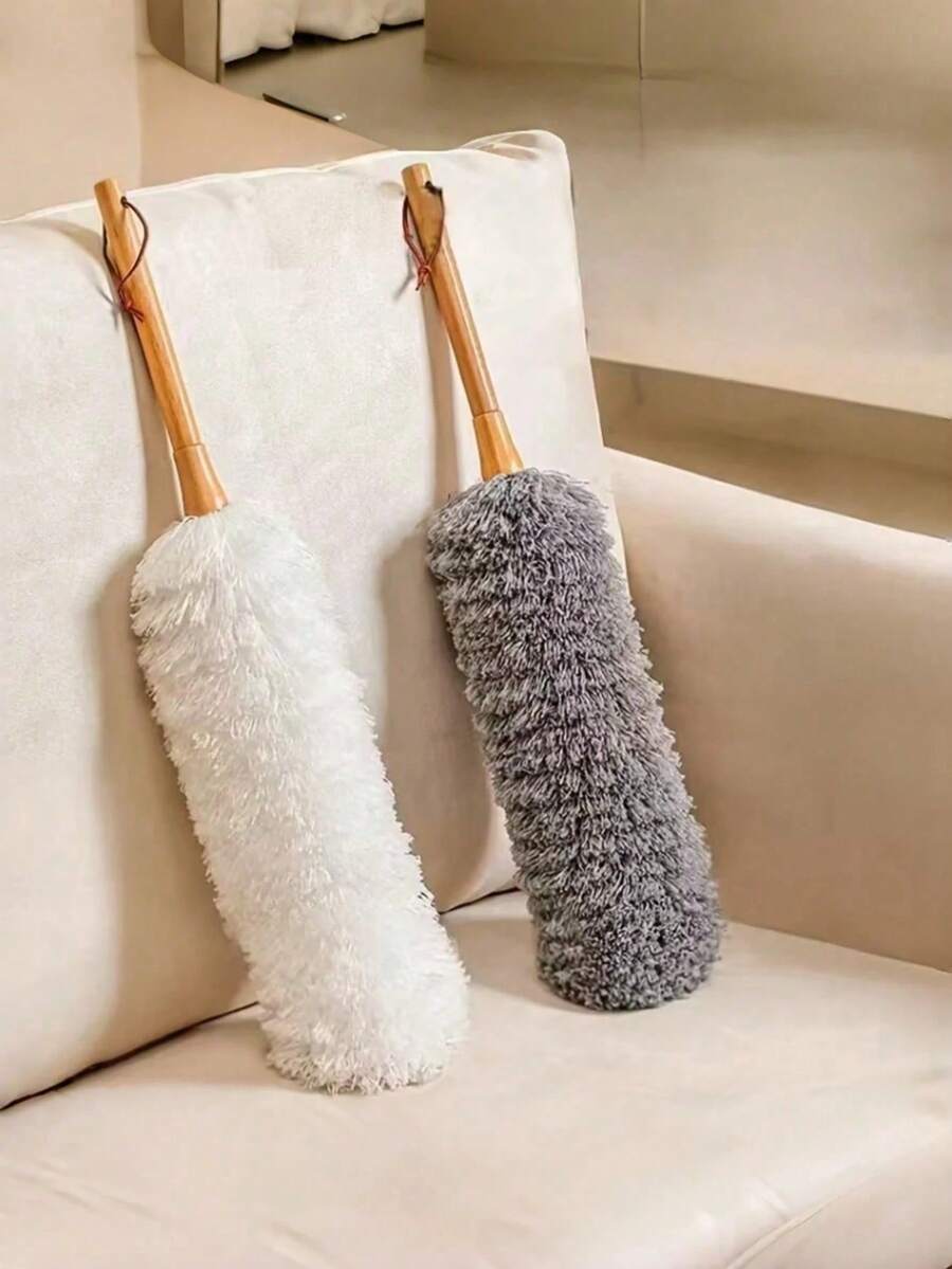 1/2pcs Household Electrostatic Dusting Duster, Extra Long Specialized Cleaning Tool, Feather Duster Brush, For Wall, Ceiling, Kitchen, Living Room, Bedroom, Hallway Dusting And Cleaning - Multicolor - View 1