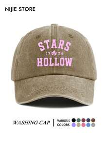 1pc Manchester Bee Don't Look Back In Anger Pattern Baseball Cap, Vintage Distressed Washed Style, Lightweight Comfortable Adjustable Sun Protection Multi-Functional Baseball Cap Unisex Duck Bill Dad Hat, Suitable For Daily Outings, Outfit, Commuting, Travel, Vacation, Outdoor Activities, Trucker Hat - A - View 6