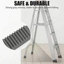 6pcs Heavy Duty Anti-Slip Ladder Feet - Universal Ladder Safety Caps, Suitable For Telescopic Ladders, Durable, Suitable For Home And Industrial Use, Grey, Ladder Safety Accessories, Textured Anti-Slip Surface - Grey - View 5
