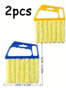 2pcs Handheld Blind/Car Window Cleaner, Vent Cleaner, Curtain Cleaning Brush With Removable Microfiber Cover, Convenient Cleaning For AC, Car Vents, Fan Slots, Suitable For Home, School, Hotel, Christmas Cleaning Tool , Cleaning Supplies, Kitchen - Cleaning Brush - View 10