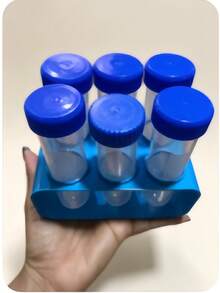 New 1 Set 6-Hole Test Tube Rack And Test Tubes, Beginner Test Tube Experiment Kit, Durable Plastic Dropper And Test Tube Set, Includes 4 Droppers, 4 Test Tubes And 1 6-Hole Test Tube Rack, Suitable For Measuring And Dispensing - A - View 10