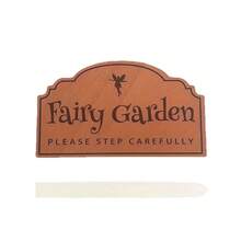 Fantasy Fairy Garden Sign - Handmade Wooden Garden Marker, Exquisite Fairy Design, Indoor/Outdoor Use, Durable And Weather-Resistant, Suitable For Fairy Gardening Enthusiasts - One Size - View 6