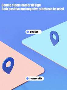 Reversible Double-Sided PU Leather Mouse Pad Waterproof Non-Slip Blue Pink Pastel Aesthetic Cute Desk Mat For Office Gaming Laptop Student - View 3