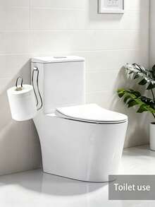 Tangki Toilet, Tempat Tisu Toilet Multifungsi yang Dipasang di Dinding, Rak Penyimpanan Tisu Kamar Mandi, Tersedia 2 Warna (Hitam/Perak), Desain Pemasangan Samping, Cocok untuk 18 Skenario Termasuk Kamar Mandi - MultiWarna - View 2