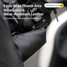 1 Pair Winter Warm Motorcycle Gloves - Thickened PU Material, Strong Warmth, Easy To Wear, Suitable For Electric Bicycles, Motorcycles, Scooters, Suitable For All-Weather Winter Riding, Keep Hands Warm, Resist Cold Wind, Universal Design, Fits Most Motorcycles. - Multicolor - View 6