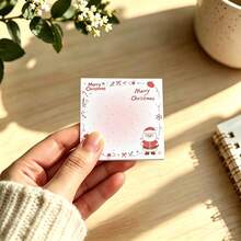 8PCS Christmas Sticky Notes (2 Packs/4 Pieces Per Pack) - Santa Claus & Snowman Christmas Memo Pads, Self-Adhesive Sticky Notes, Suitable For Office, Home, School, Christmas Party Supplies - A - View 3