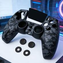 Anti-Slip Water Transfer Mosaic Pattern Protective Silicone Grip Cover Compatible With PS5 Controller - View 3