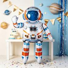 3D Space Astronaut Foil Balloon, Ideal Birthday Gift For Boys And Girls, Photo Backdrop For Growth Ceremony, Decor For Space & Starry Sky Themed Parties - View 5