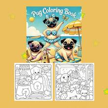 [NEW PugCoIoringBooK Coloring Book] 1pc Original Coloring Book ,22 Pages Single-Sided Printing,Clear Lines And Exquisite Patterns,Ideal For Relaxation | Perfect Gift For New Year, Christmas,Birthdays,School Holidays,Perfect For Adults &Teens & Child - Single Piece - View 4