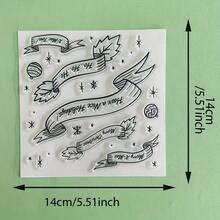 Christmas Quote Text Clear Silicone Stamp, Vintage Script Reusable Transparent Seal For Holiday Scrapbooking Card Making Handmade Projects - SD-4 - View 10
