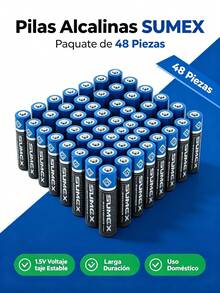 Pack Of 48 AAA Alkaline Batteries, High Performance Disposable Batteries - AAA - View 2