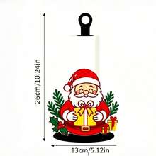 Acrylic Santa Claus Desktop Tissue Holder, Vertical Paper Towel Storage Rack, Suitable For All Four Seasons, Christmas And New Year Restaurant Dining Table Holiday Decor, Christmas Gift, Home Decoration - Multicolor - View 5