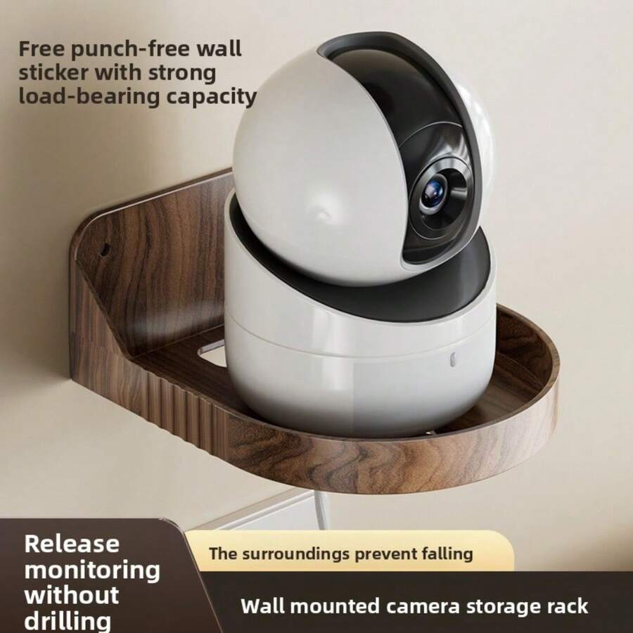 No-Drill Wall Mount Shelf For Home Camera, Router, Set-Top Box, Monitor Bracket - Multicolor - View 1