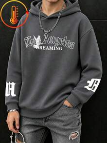 Sweatshirt Pullover Motif Lucu untuk Anak Laki-Laki Remaja, Sweatshirt Pullover Hangat & Nyaman dengan Lapisan Termal untuk Musim Gugur/Dingin - Dark Grey - View 1