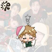 CORTI/S Star Shaped Acrylic Pendant, Creative High Appearance Backpack Charm, Cute Cartoon Style Hanging Ornament, Fan Collection Gift, Decorative Accessory For Bag Keychain JAMES JUHOON SEONGHYEON KEONHO - Multicolor - View 10
