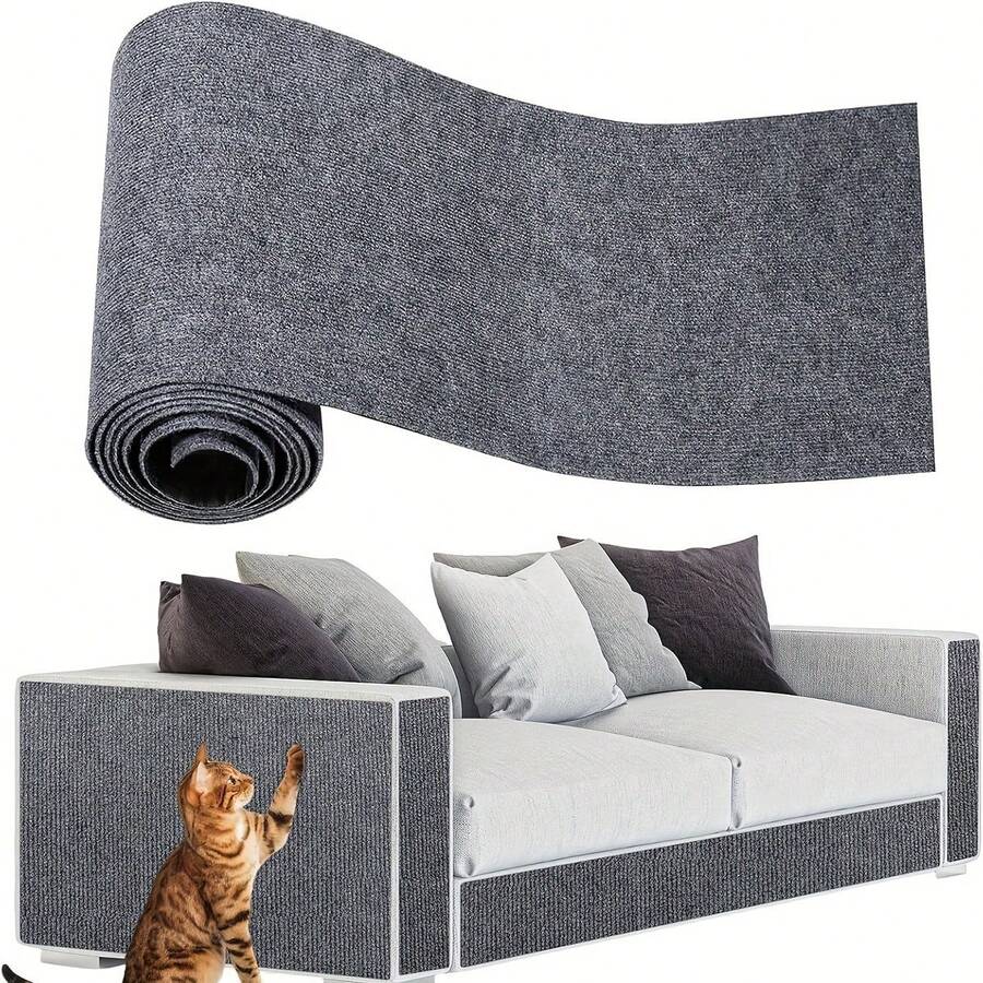 Cat Scratch Pad Anti-Scratch Sofa Protector Sticker Cat Climbing Wall Sticker Wear-Resistant No Shedding Cat Teaser Toy - Medium*1pc - View 1