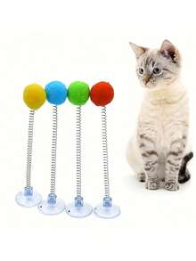 6/4/2 piezas Juguete interactivo con vara para molestar gatos, mascota con repuesto de campana, adecuado para deportes y entretenimiento autónomo de gatos, vara de molestar portátil, múltiples cabezas de vara reemplazables con forma de insecto - Multicolor - Ver 2