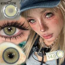 Eyeshare 1 對彩色隱形眼鏡 自然綠色美妝隱形眼鏡 14.0MM - 綠色 - 查看 8
