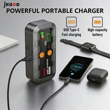 jkuoo This Compact Car Jump Starter Is Equipped With An LED Display And Can Provide Charging For 2.64 Gallon Capacity Gasoline Engines And 2.11 Gallon Capacity Engines. It Features Fast Charging Functionality - Portable Starter - View 9