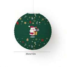 1/3pcs/Set Christmas Party Paper Lantern Decoration Set (Assorted Designs) – Featuring Snowflake And Santa Claus Patterns; Suitable For Indoor And Outdoor Hanging; Ideal For Living Rooms, Bedrooms, And Festive Party Decor. - Multicolor - View 13