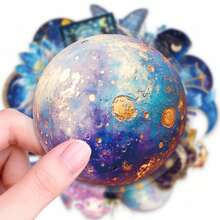 50pcs Starry Sky Magic Fantasy Graffiti PET Stickers, Perfect For Scrapbooking, Journals, Laptops, Bumpers, Skateboards, Water Bottles, Computers, Phones And Other DIY Creative Graffiti Sticker Toys - Multicolor - View 8