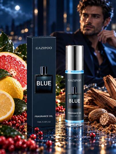 GAZIPOO 10ml Rollerball Fragrance Oil, Aromatic Woody Scent, Long-Lasting Fragrance, Fresh And Natural, Portable Roll-On Fragrance, Unisex, Suitable For Daily, Dating, Travel, Leisure And More Occasions, Also Can Be Used As Halloween, Christmas Gifts