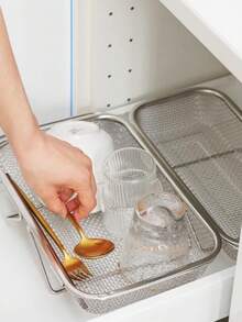 1PC Stainless Steel Sink Drain Basket Sink Vegetable Washing Basin Retractable Household Filter Fruit Storage Rack - One Size - View 7