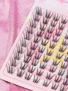 Individual Cluster False Eyelashes Spiky Wispy Lash Clusters Soft Lightweight DIY Eyelash Extensions Natural Daily Eye Makeup Reusable Segment Lashes For Beginner - C - View 3