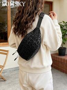 Retro Handbag With Adjustable Wide Shoulder Strap And Multiple Zipped Pockets. Women's Crossbody Chest Bag. - Multicolor - View 6