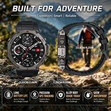 FFYTIEAZ Heavy Duty GPS Outdoor Sports Smart Watch T-RX 3 Ultra, Durable, 1.43" Ultra-Clear AMOLED Touch Screen, L1+L5 Dual-Band Positioning Support Wireless Calling And Compass Function, Altimeter Barometer, 5ATM Waterproof Watch, 170+ Sports Modes, Fitness Tracker, High-Quality Anti-Scratch Anti-Drop Watch, Compatible With IOS/Android, 500mAh Battery Capacity, Best Holiday Gift - View 12
