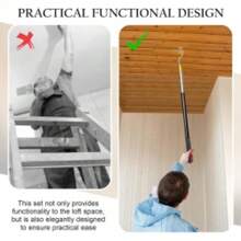 Attic Ladder Pull Down System Kit Loft Ladder Pole With Hook - UK-C387901 - View 10