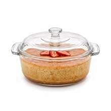 Brandtrendy Cacerola Multiusos de Vidrio con Tapa 948 ml 2 Piezas - Ver 1