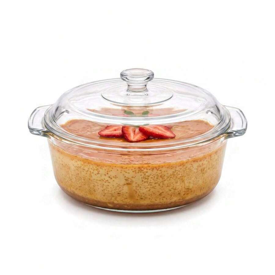 Brandtrendy Cacerola Multiusos de Vidrio con Tapa 948 ml 2 Piezas - Ver 1